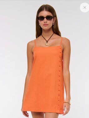 Abercrombie Linen Blend Button Skort Dress